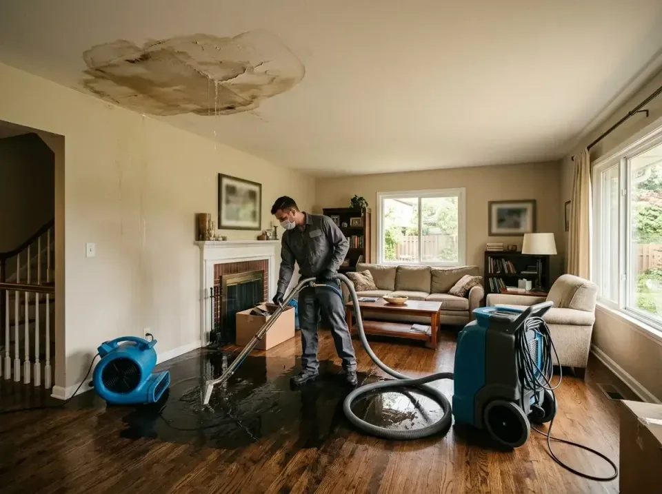 attic-pipe-burst-ceiling-drip-008 — frequently asked questions, Water Damage Restoration & Carpet Care in Jennings, MO